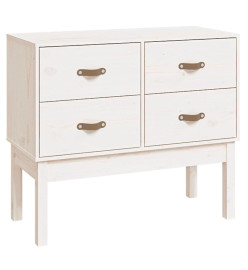 Armoire console Blanc 90x40x78 cm Bois de pin solide