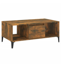 Table basse Chêne fumé 90x50x36,5 cm Bois d'ingénierie