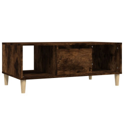 Table basse Chêne fumé 90x50x36,5 cm Bois d'ingénierie