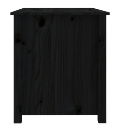 Table basse Noir 71x49x55 cm Bois massif de pin