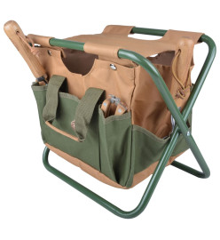 Esschert Design Sac à outils et tabouret de jardinage GT01