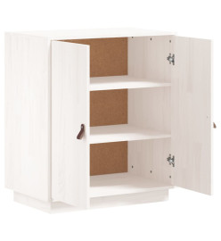 Buffet Blanc 65,5x40x75 cm Bois massif de pin