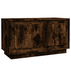 Meuble TV chêne fumé 80x35x45 cm bois d'ingénierie