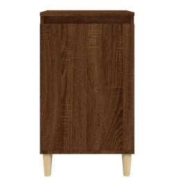 Table de chevet chêne marron 40x35x70 cm bois d'ingénierie