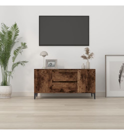 Meuble TV Chêne fumé 102x44,5x50 cm Bois d'ingénierie