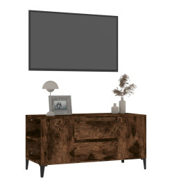 Meuble TV Chêne fumé 102x44,5x50 cm Bois d'ingénierie