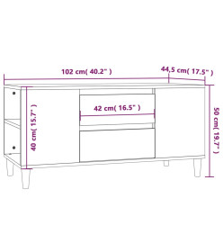 Meuble TV Sonoma gris 102x44,5x50 cm Bois d'ingénierie