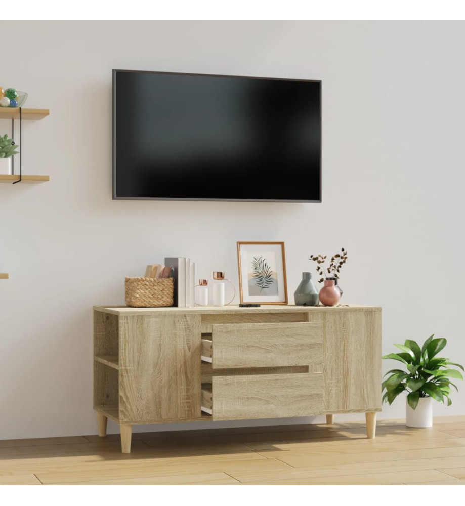 Meuble TV Chêne sonoma 102x44,5x50 cm Bois d'ingénierie