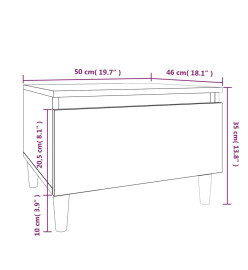 Table d'appoint Chêne sonoma 50x46x35 cm Bois d'ingénierie