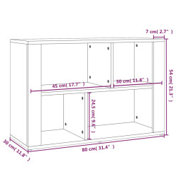 Buffet Chêne marron 80x30x54 cm Bois d'ingénierie