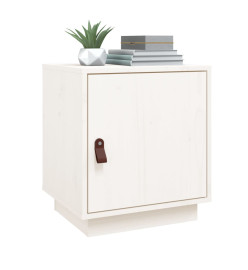 Tables de chevet 2 pcs Blanc 40x34x45 cm Bois de pin massif