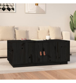 Table basse Noir 100x50x41 cm Bois massif de pin