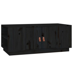 Table basse Noir 100x50x41 cm Bois massif de pin