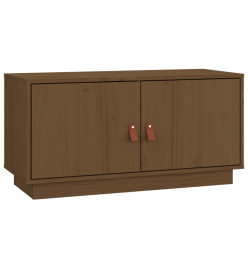 Meuble TV Marron miel 80x34x40 cm Bois de pin massif