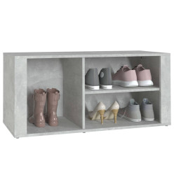 Armoire à chaussures Gris béton 100x35x45 cm Bois d'ingénierie