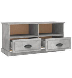 Meuble TV gris béton 93x35,5x45 cm bois d'ingénierie