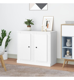 Buffets 2 pcs blanc 37,5x35,5x67,5 cm bois d'ingénierie