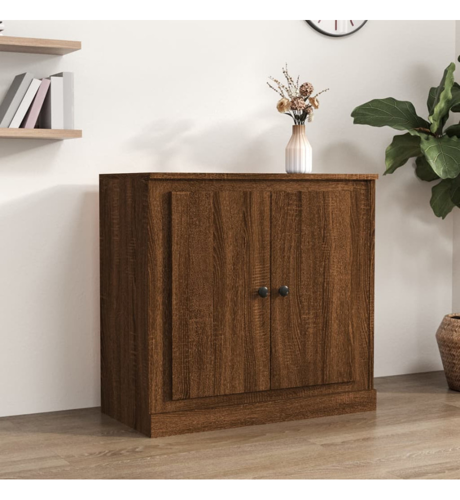 Buffet chêne marron 70x35,5x67,5 cm Bois d'ingénierie