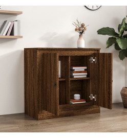 Buffet chêne marron 70x35,5x67,5 cm Bois d'ingénierie