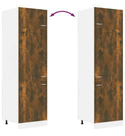 Armoire à réfrigérateur Chêne fumé 60x57x207 cm Bois