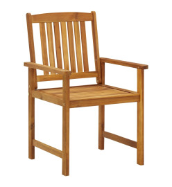 Chaises de jardin 6 pcs Bois d'acacia massif