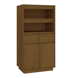 Buffet haut Marron miel 60x40x116,5 cm Bois massif de pin