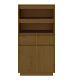 Buffet haut Marron miel 60x40x116,5 cm Bois massif de pin