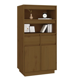 Buffet haut Marron miel 60x40x116,5 cm Bois massif de pin