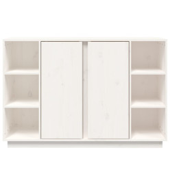 Buffet Blanc 120x35x80 cm Bois massif de pin