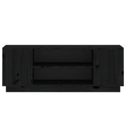 Meuble TV Noir 110x35x40,5 cm Bois de pin massif