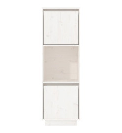 Buffet Blanc 38x35x117 cm Bois massif de pin