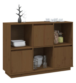 Buffet Marron miel 110.5x35x80 cm Bois massif de pin