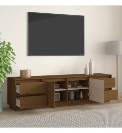 Meuble TV Marron miel 176x37x47,5 cm Bois de pin massif