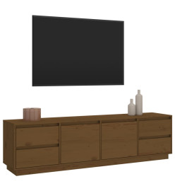 Meuble TV Marron miel 176x37x47,5 cm Bois de pin massif