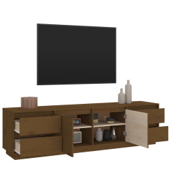 Meuble TV Marron miel 176x37x47,5 cm Bois de pin massif