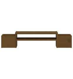 Support de moniteur Marron miel 70x27,5x15cm Bois de pin solide