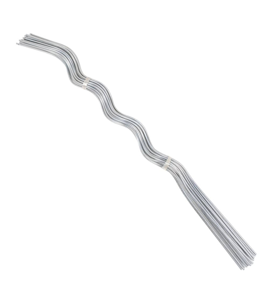 Supports de plantes en spirale 50 pcs Acier galvanisé 110 cm Supports de plantes en spirale 50 pcs Acier galvanisé 110 cm
