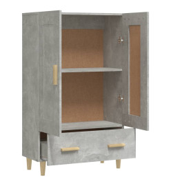 Buffet haut Gris béton 70x31x115 cm Bois d'ingénierie