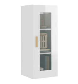 Armoire murale suspendue Blanc brillant 34,5x34x90 cm