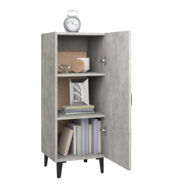 Buffet Gris béton 34,5x34x90 cm Bois d'ingénierie