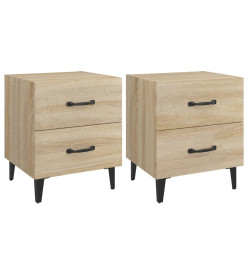 Tables de chevet 2 pcs Chêne sonoma 40x35x47,5 cm