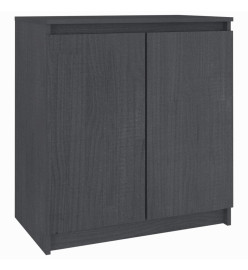 Armoire latérale Gris 60x36x65 cm Bois de pin massif