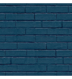 Good Vibes Papier peint Brick Wall Bleu