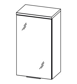 Germania Armoire murale de salle de bain GW-Pescara Blanc et graphite