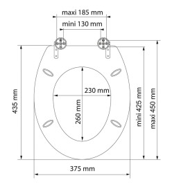 SCHÜTTE Siège de toilette avec fermeture en douceur LIGHT WOOD MDF