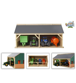 Kids Globe Hangar de ferme pour tracteurs jouets 1:50