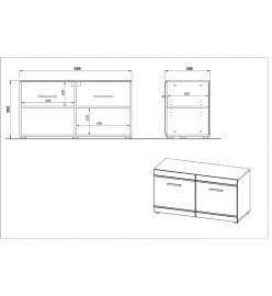 Germania Armoire à chaussures Adana 95,9x38,8x50,2 cm Hêtre noble