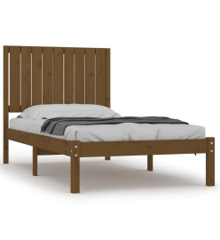 Cadre de lit Marron miel Bois de pin massif 90x200 cm
