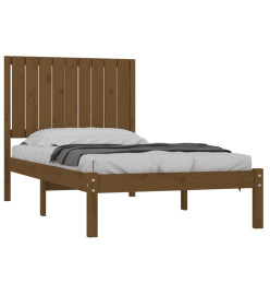 Cadre de lit Marron miel Bois de pin massif 90x200 cm