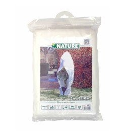 Nature Couverture d'hiver avec fermeture 70 g/m² Blanc 1,5x1,5x2 m